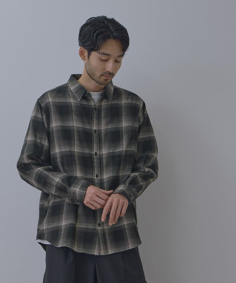 NAVY フランネルチェックシャツ メンズ商品画像-21