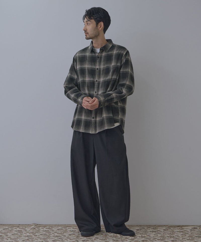 NAVY フランネルチェックシャツ メンズ商品画像-22