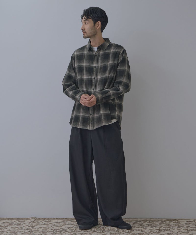 NAVY フランネルチェックシャツ メンズ商品画像-22