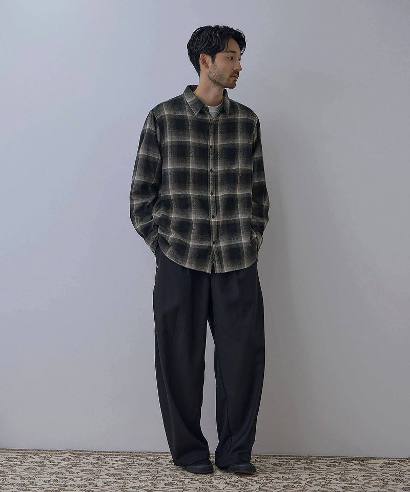 NAVY フランネルチェックシャツ メンズ商品画像-22