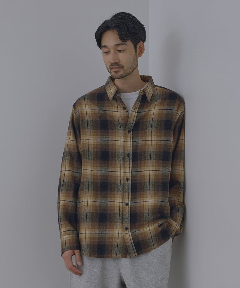 NAVY フランネルチェックシャツ メンズ商品画像-24