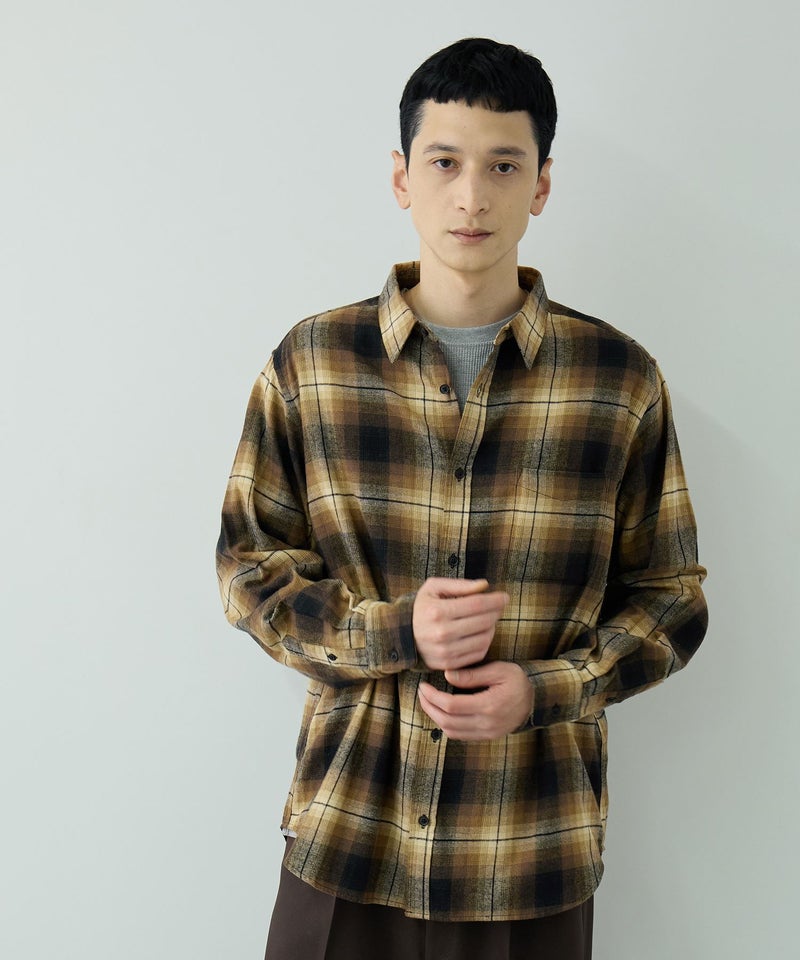 NAVY フランネルチェックシャツ メンズ商品画像-26