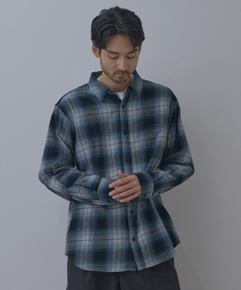 NAVY フランネルチェックシャツ メンズ商品画像-27