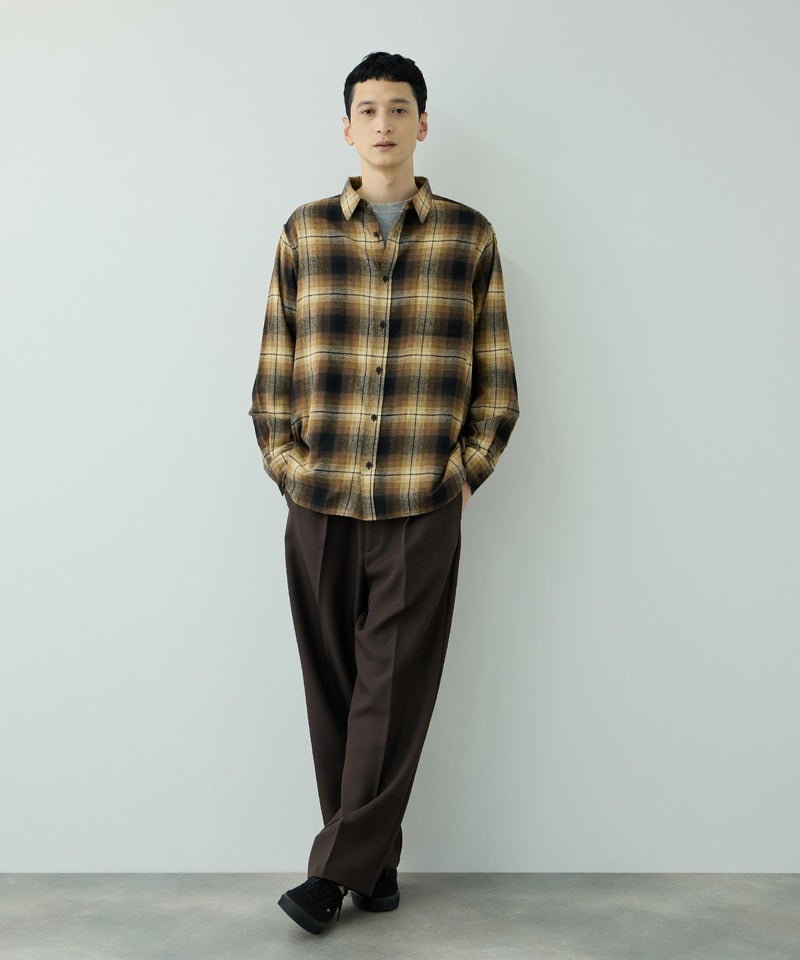 NAVY  フランネルチェックシャツ メンズ商品画像-29