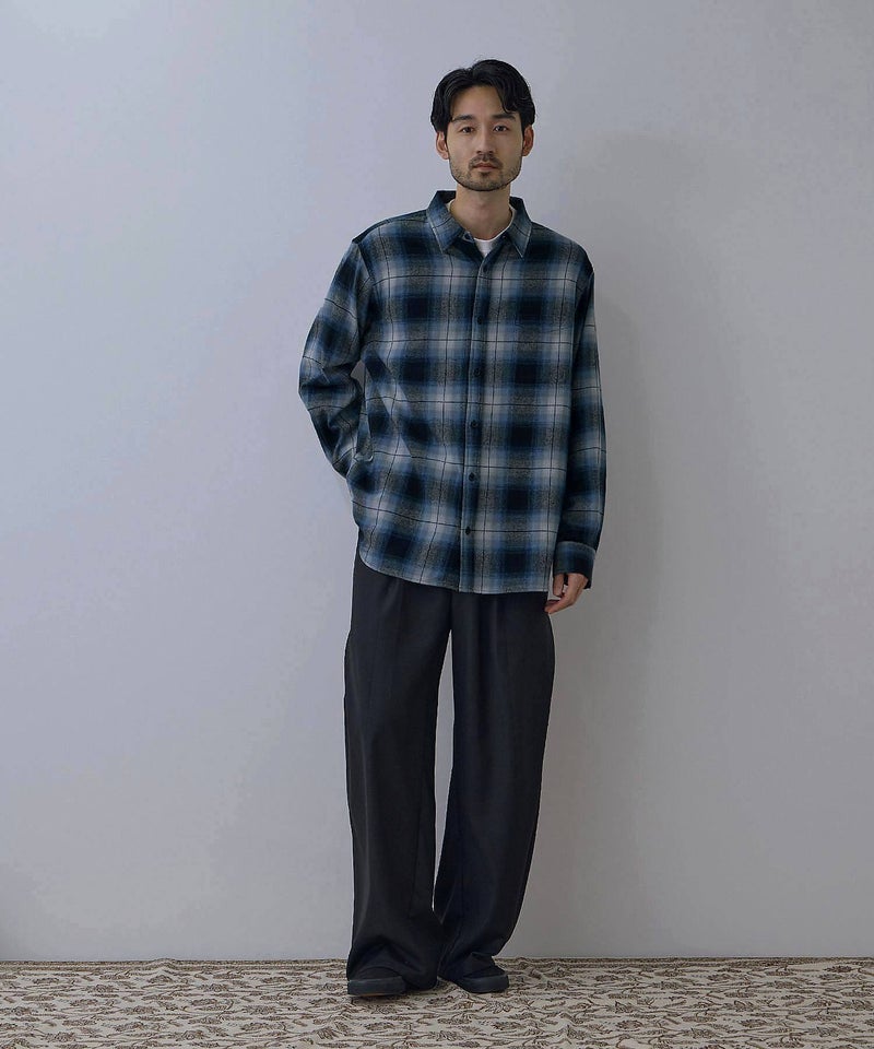 NAVY フランネルチェックシャツ メンズ商品画像-31
