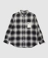 NAVY フランネルチェックシャツ メンズ