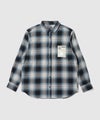 NAVY フランネルチェックシャツ メンズ