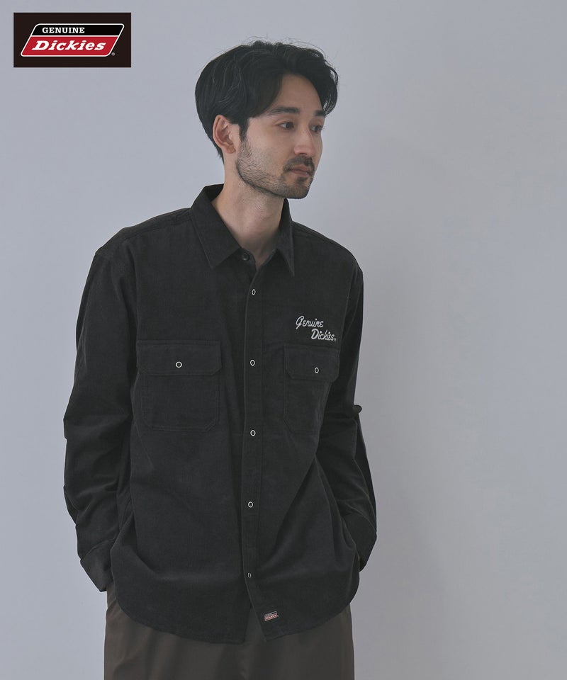 GENUINE Dickies ワンポイントロゴ刺しゅう コーデュロイシャツ メンズ商品画像-1