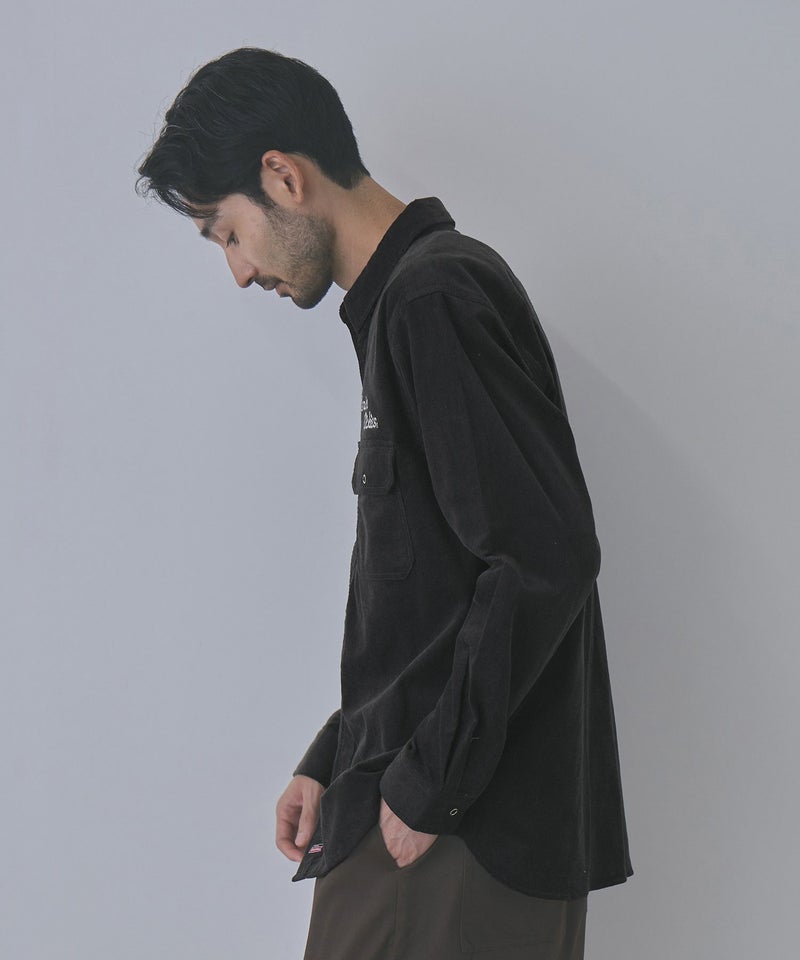 GENUINE Dickies ワンポイントロゴ刺しゅう コーデュロイシャツ メンズ商品画像-5