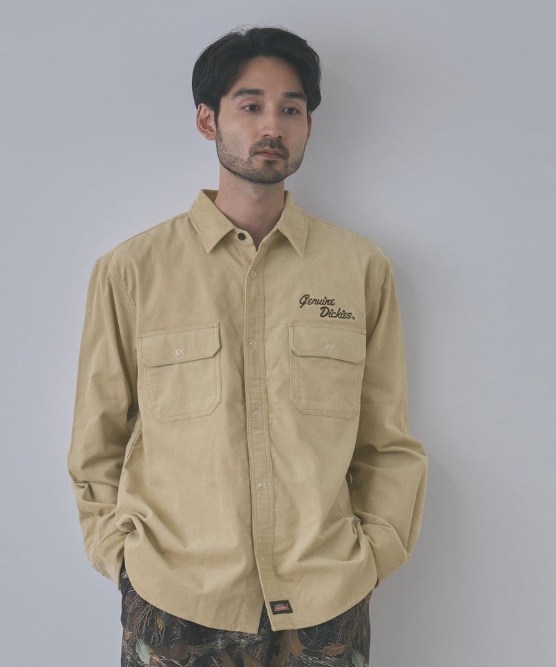 GENUINE Dickies ワンポイントロゴ刺しゅう コーデュロイシャツ メンズ商品画像-11