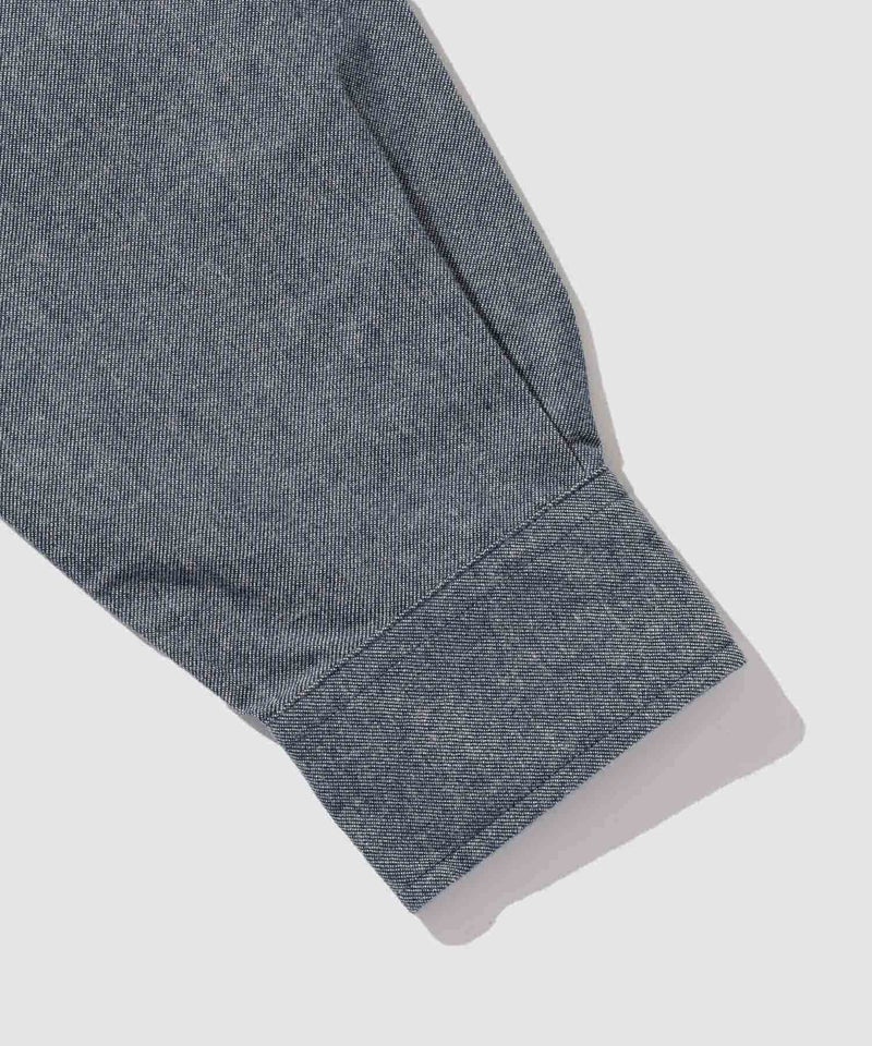 NAVY  フランネルボタンダウンシャツ 無地 メンズ商品画像-7