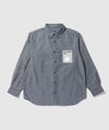 NAVY  フランネルボタンダウンシャツ 無地 メンズ商品サムネイル-17