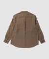NAVY  ソフトフランネルバンドカラーシャツ 無地 メンズ商品サムネイル-4