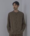 NAVY ソフトフランネルバンドカラーシャツ 無地 メンズ商品サムネイル-4