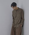 NAVY ソフトフランネルバンドカラーシャツ 無地 メンズ商品サムネイル-5