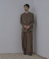 NAVY  ソフトフランネルバンドカラーシャツ 無地 メンズ商品サムネイル-10
