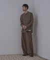 NAVY  ソフトフランネルバンドカラーシャツ 無地 メンズ商品サムネイル-11
