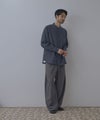 NAVY  ソフトフランネルバンドカラーシャツ 無地 メンズ商品サムネイル-16