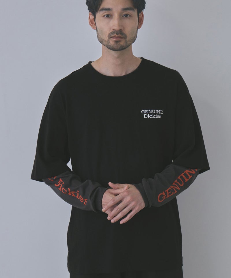 GENUINE Dickies  刺しゅう フェイクレイヤード長袖Tシャツ メンズ商品画像-3