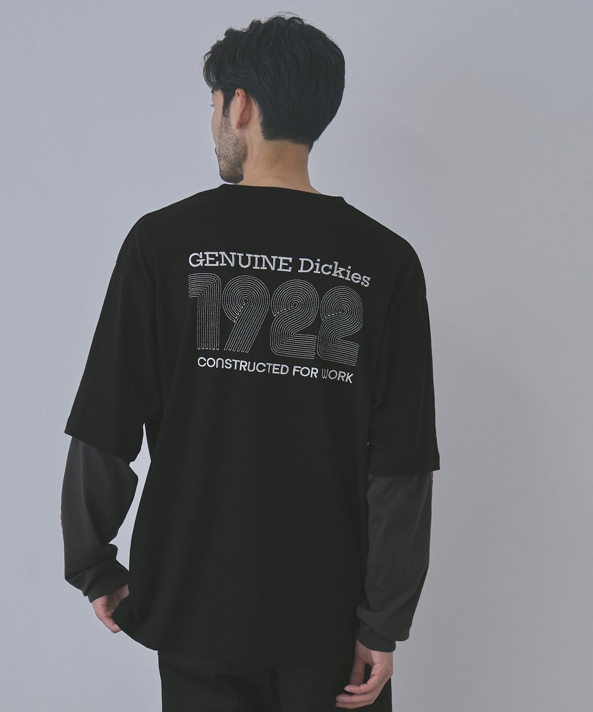 GENUINE Dickies 刺しゅう フェイクレイヤード長袖Tシャツ メンズ