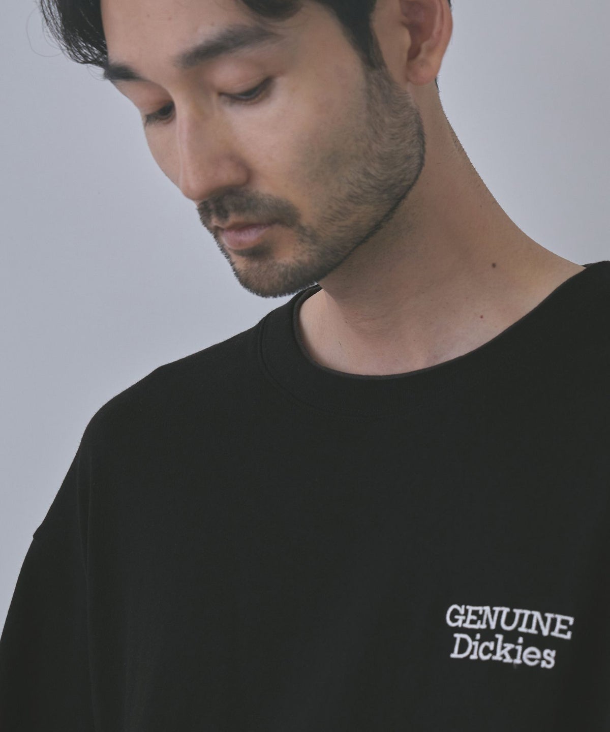 GENUINE Dickies 刺しゅう フェイクレイヤード長袖Tシャツ メンズ