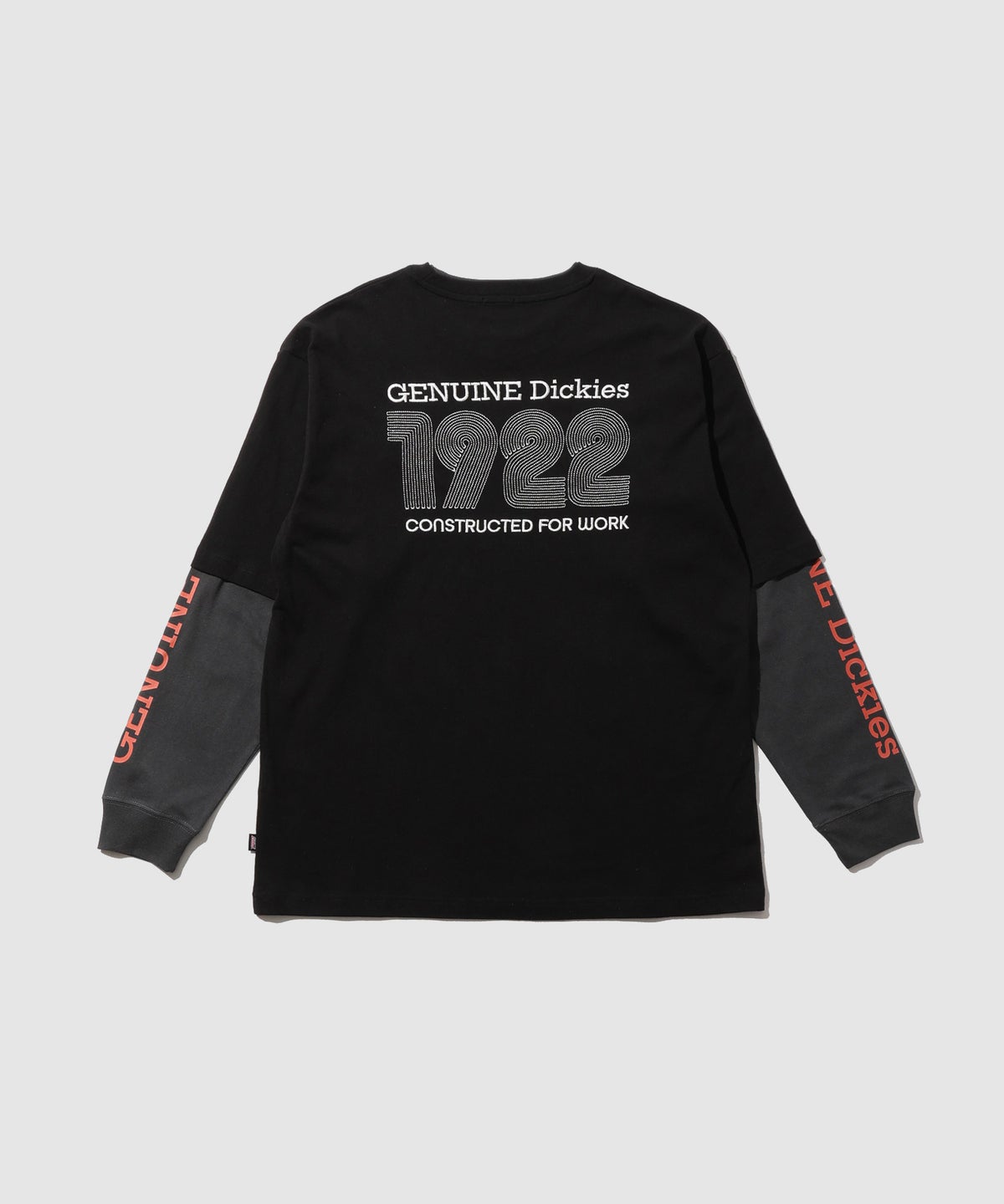 GENUINE Dickies 刺しゅう フェイクレイヤード長袖Tシャツ メンズ