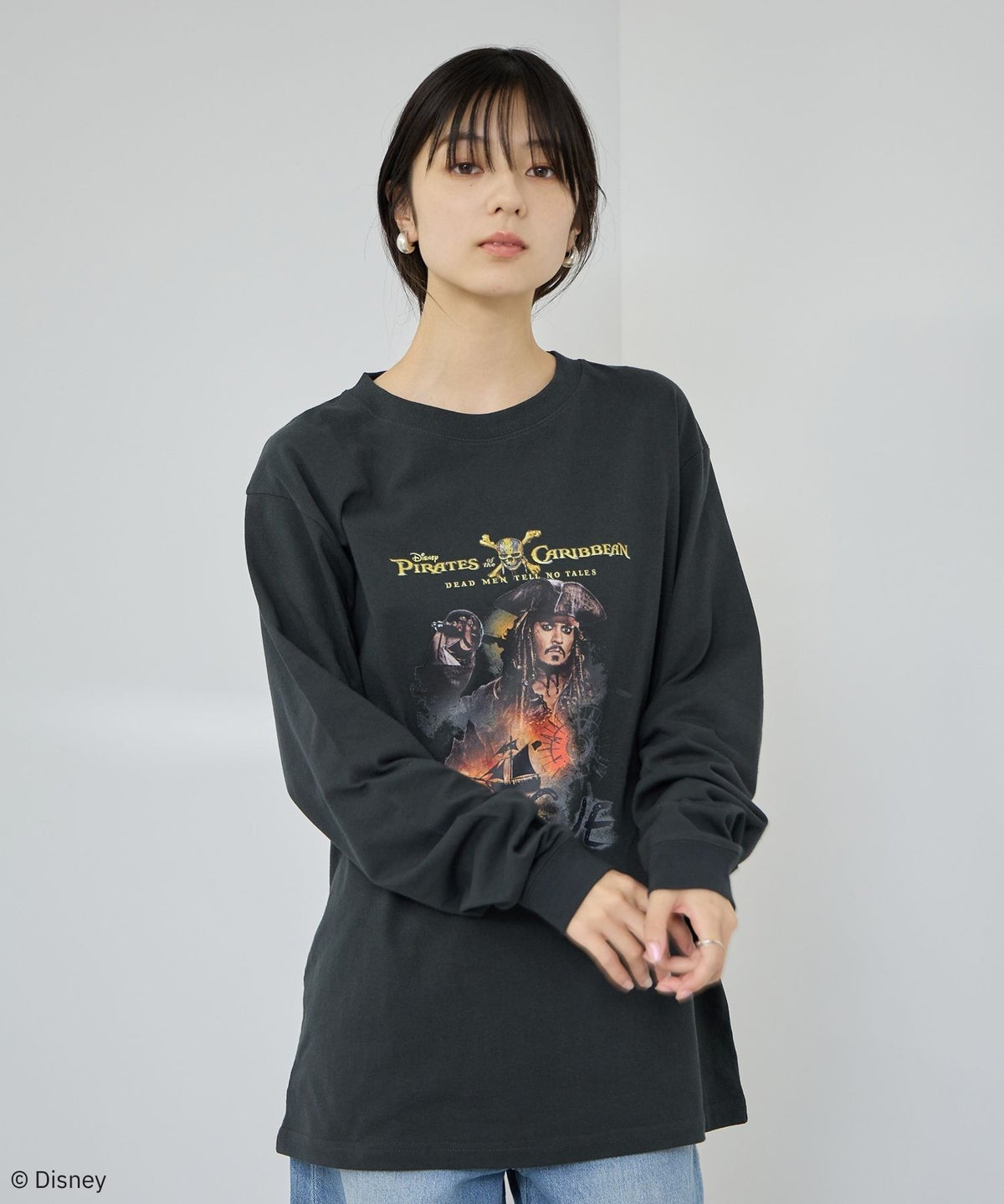 GOOD ROCK SPEED MOVIEグラフィック ヴィンテージライク長袖Tシャツ メンズ
