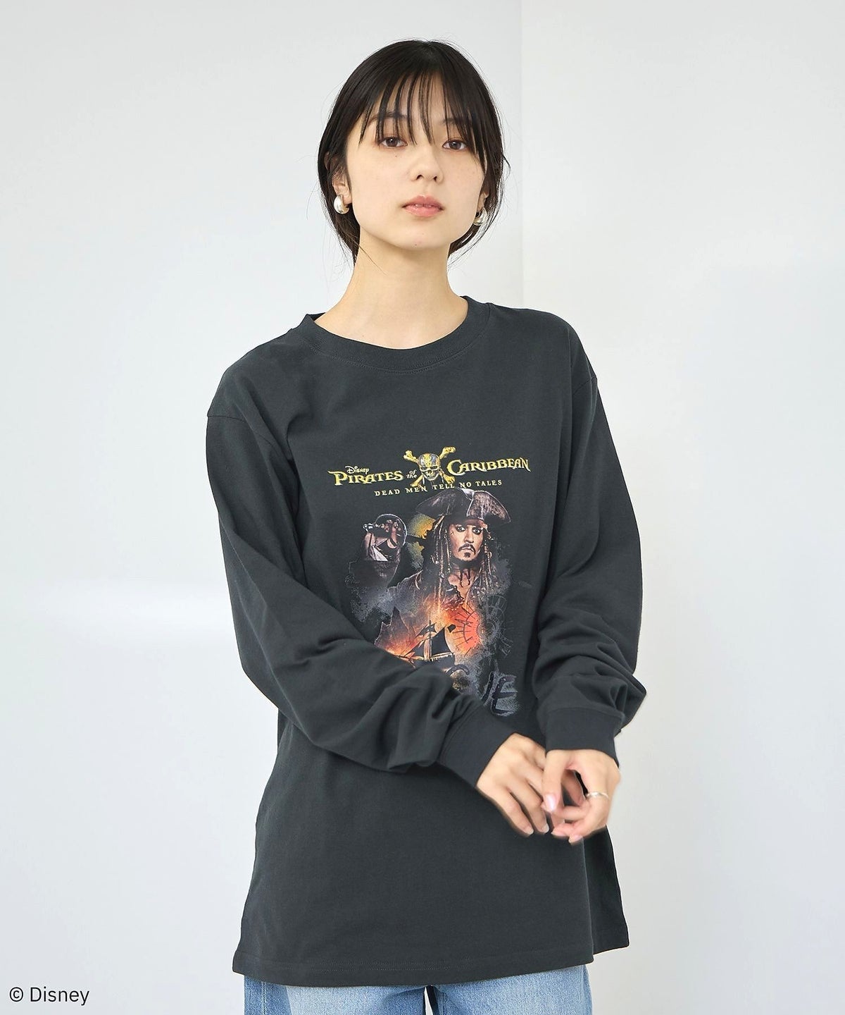 GOOD ROCK SPEED MOVIEグラフィック ヴィンテージライク長袖Tシャツ メンズ