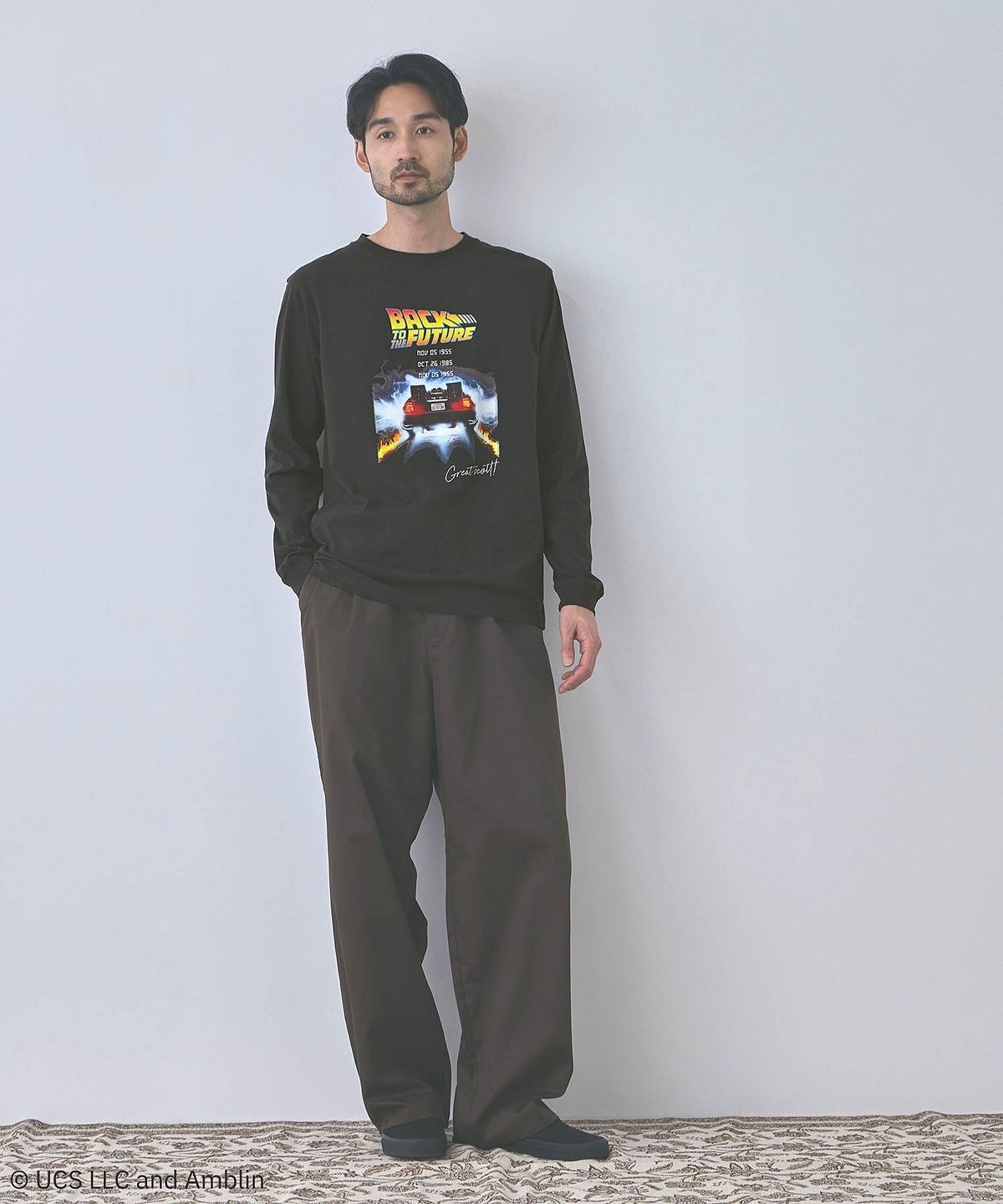 GOOD ROCK SPEED MOVIEグラフィック ヴィンテージライク長袖Tシャツ メンズ
