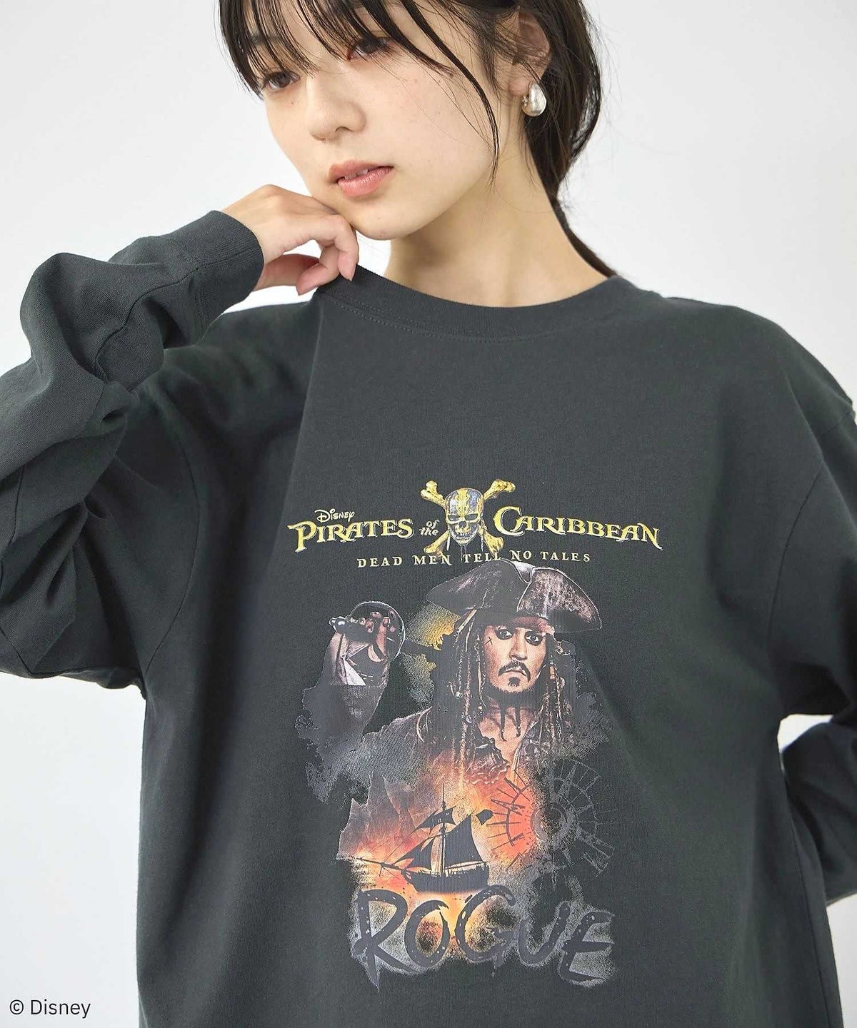 GOOD ROCK SPEED MOVIEグラフィック ヴィンテージライク長袖Tシャツ メンズ