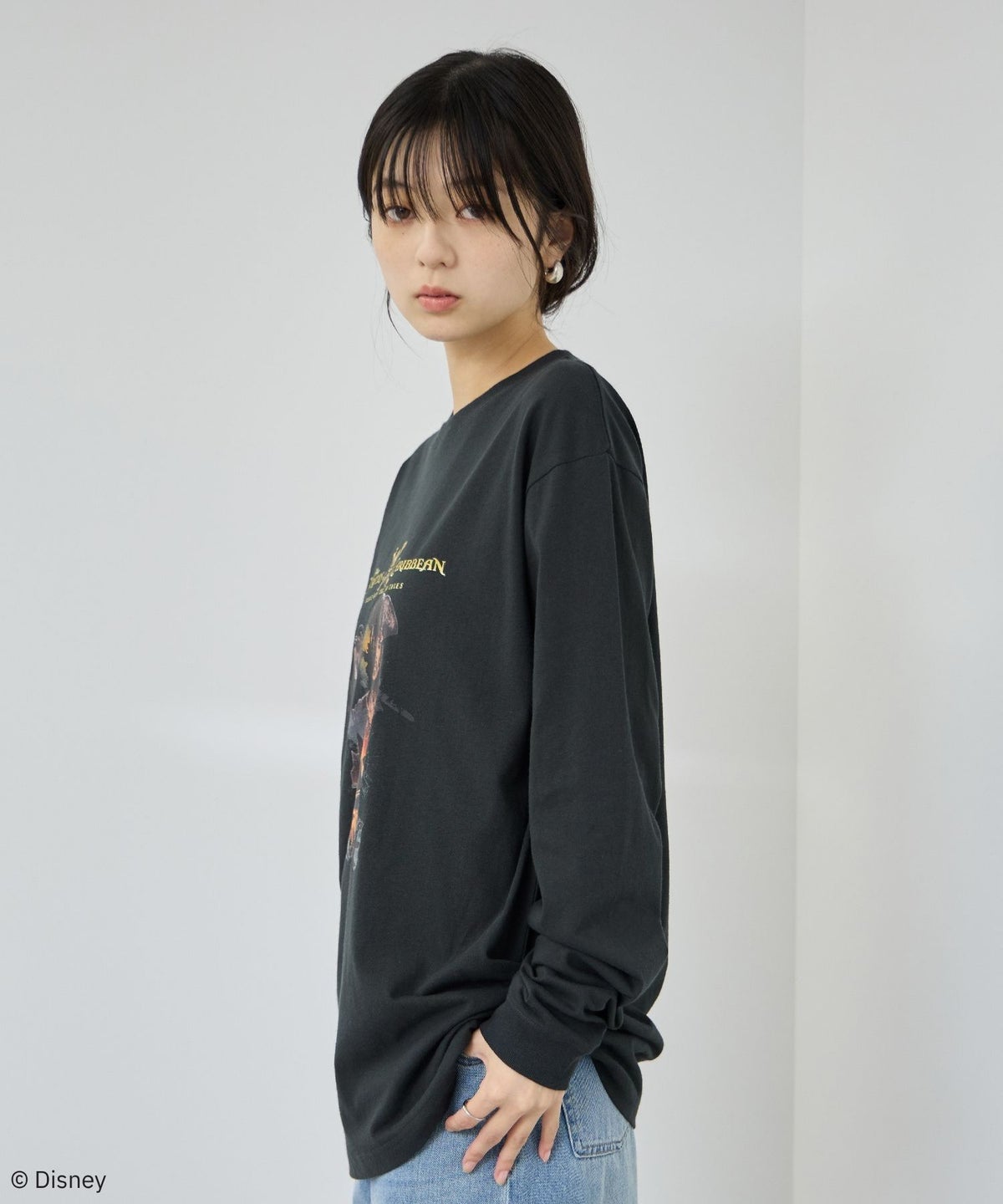 GOOD ROCK SPEED MOVIEグラフィック ヴィンテージライク長袖Tシャツ メンズ