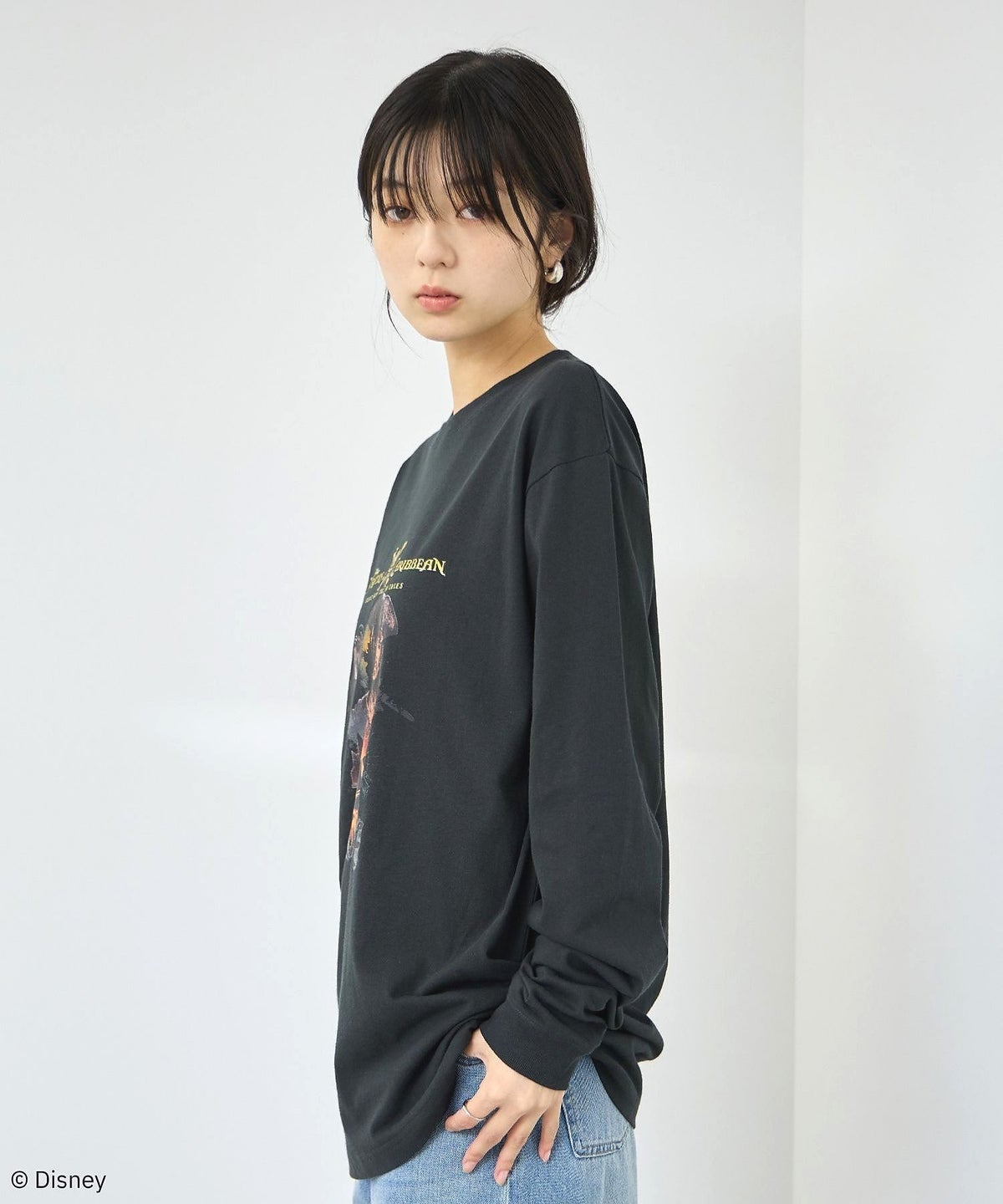 GOOD ROCK SPEED MOVIEグラフィック ヴィンテージライク長袖Tシャツ メンズ