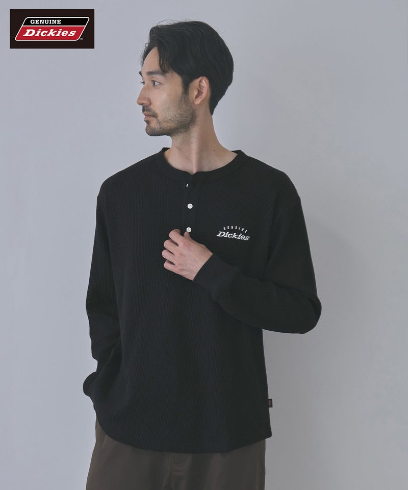 GENUINE Dickies ワッフルヘンリーネック長袖Tシャツ メンズ商品画像-1