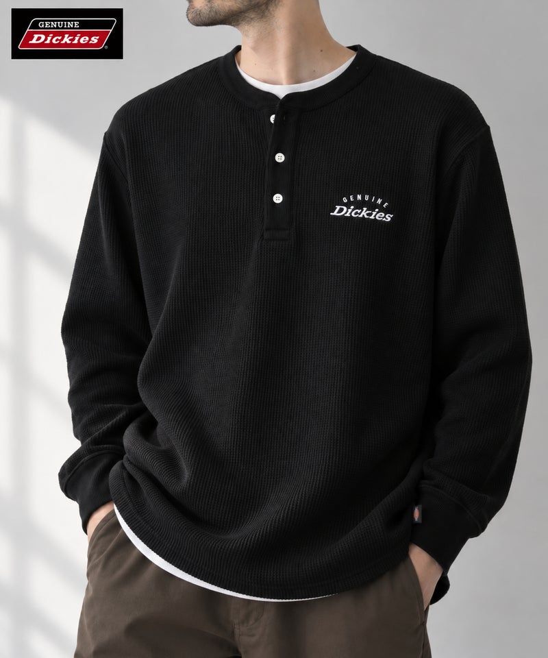 GENUINE Dickies ワッフルヘンリーネック長袖Tシャツ メンズ商品画像-1