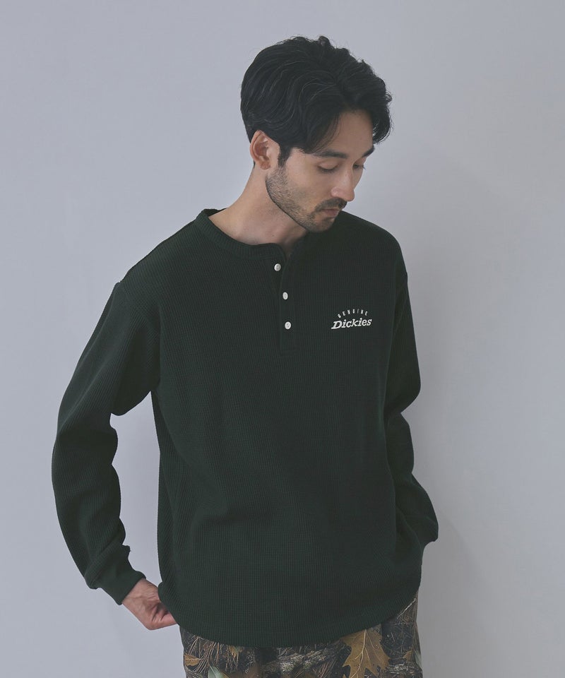 GENUINE Dickies  ワッフルヘンリーネック長袖Tシャツ メンズ商品画像-3