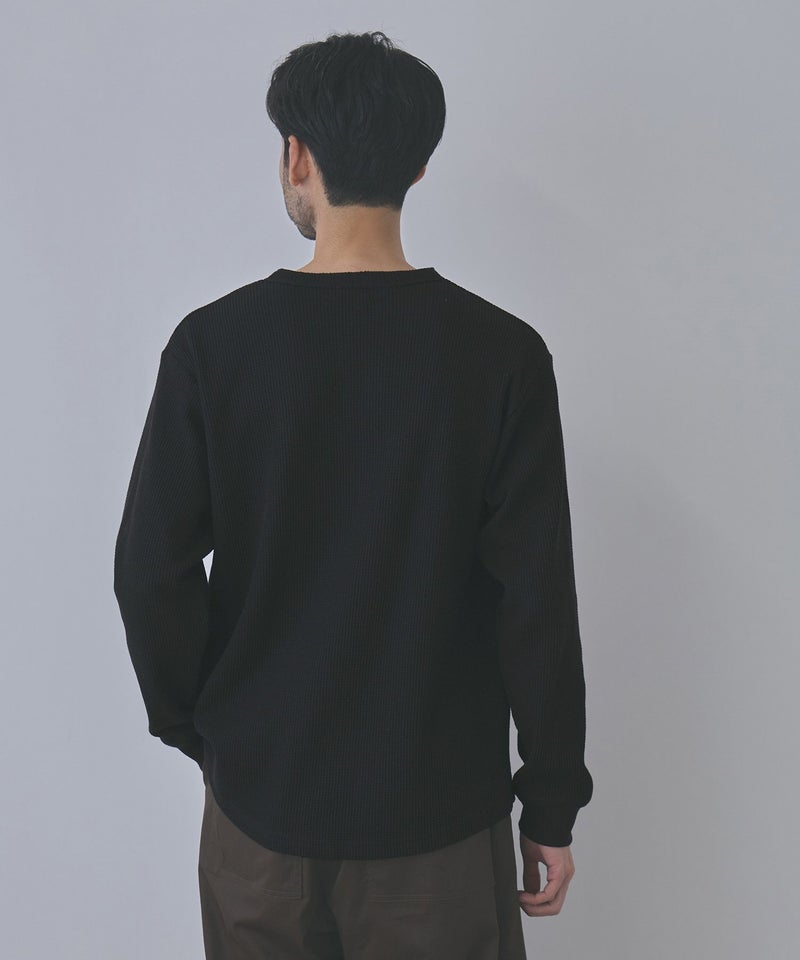 GENUINE Dickies ワッフルヘンリーネック長袖Tシャツ メンズ商品画像-6