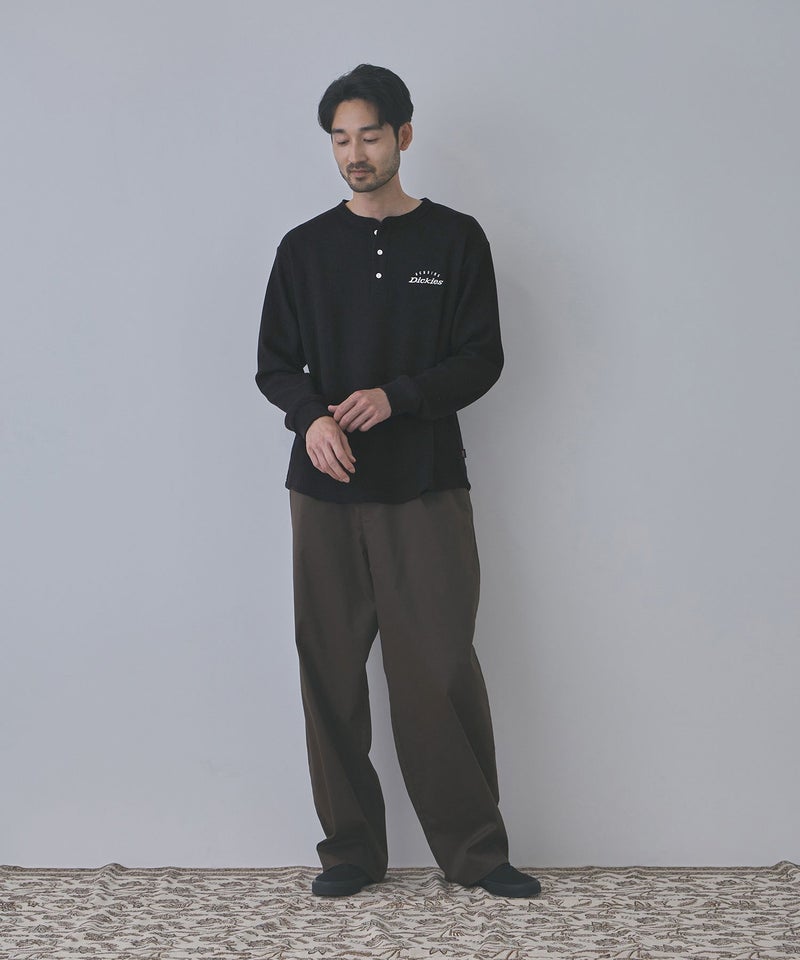 GENUINE Dickies  ワッフルヘンリーネック長袖Tシャツ メンズ商品画像-9