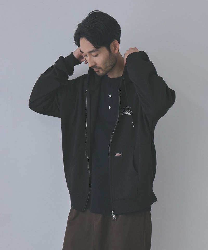 GENUINE Dickies  ワンポイント刺しゅう 裏毛ジップパーカー メンズ商品画像-2
