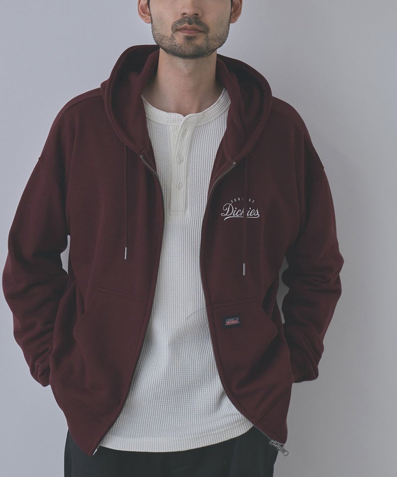 GENUINE Dickies ワンポイント刺しゅう 裏毛ジップパーカー メンズ商品画像-3