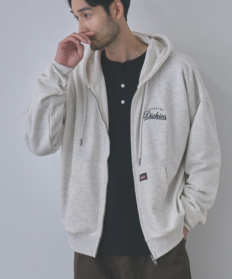 GENUINE Dickies  ワンポイント刺しゅう 裏毛ジップパーカー メンズ商品画像-4