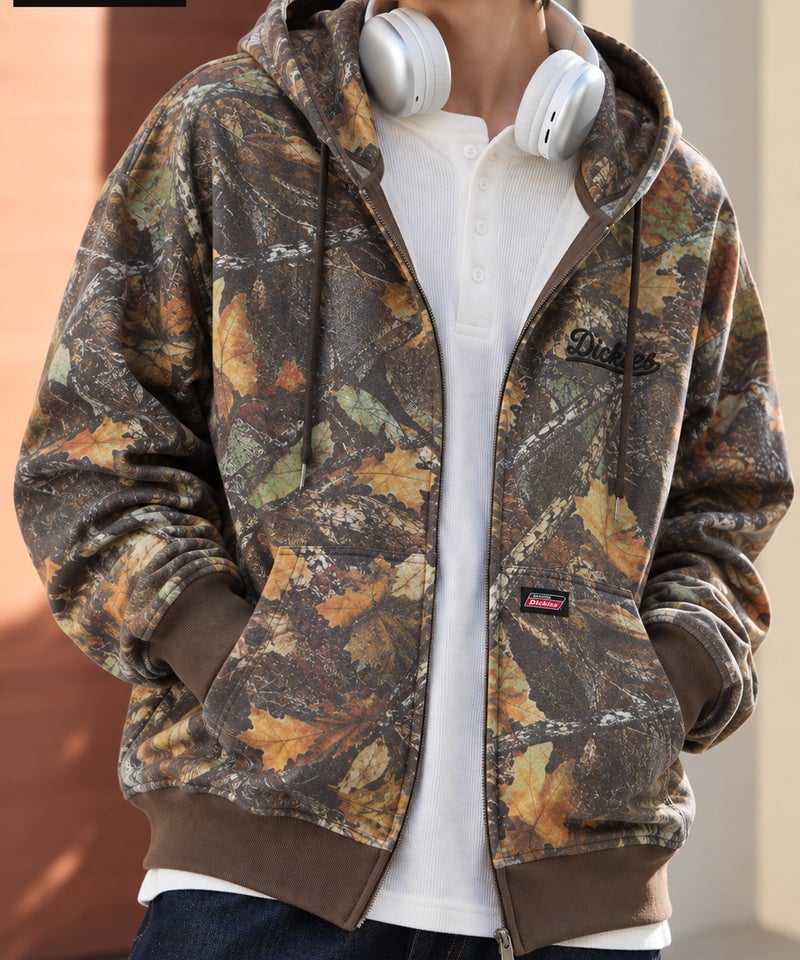 GENUINE Dickies ワンポイント刺しゅう 裏毛ジップパーカー メンズ商品画像-5