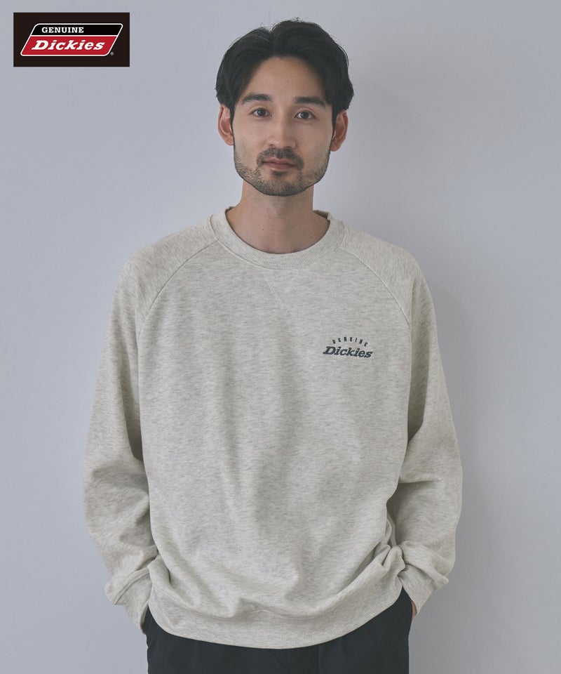 GENUINE Dickies ワンポイント刺しゅう 身頃裏ワッフルトレーナー メンズ商品画像-1