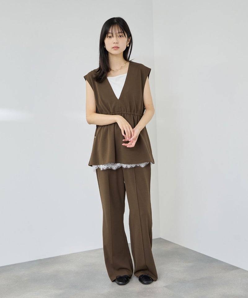 Free Nature カットジョーゼットドロストジレ レディース商品画像-14
