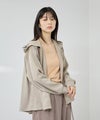 Free Nature 異素材切替バックギャザージップパーカー レディース商品サムネイル-1