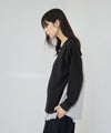 Free Nature バックシャツ切替ドッキングVネックカーディガン レディース商品サムネイル-6