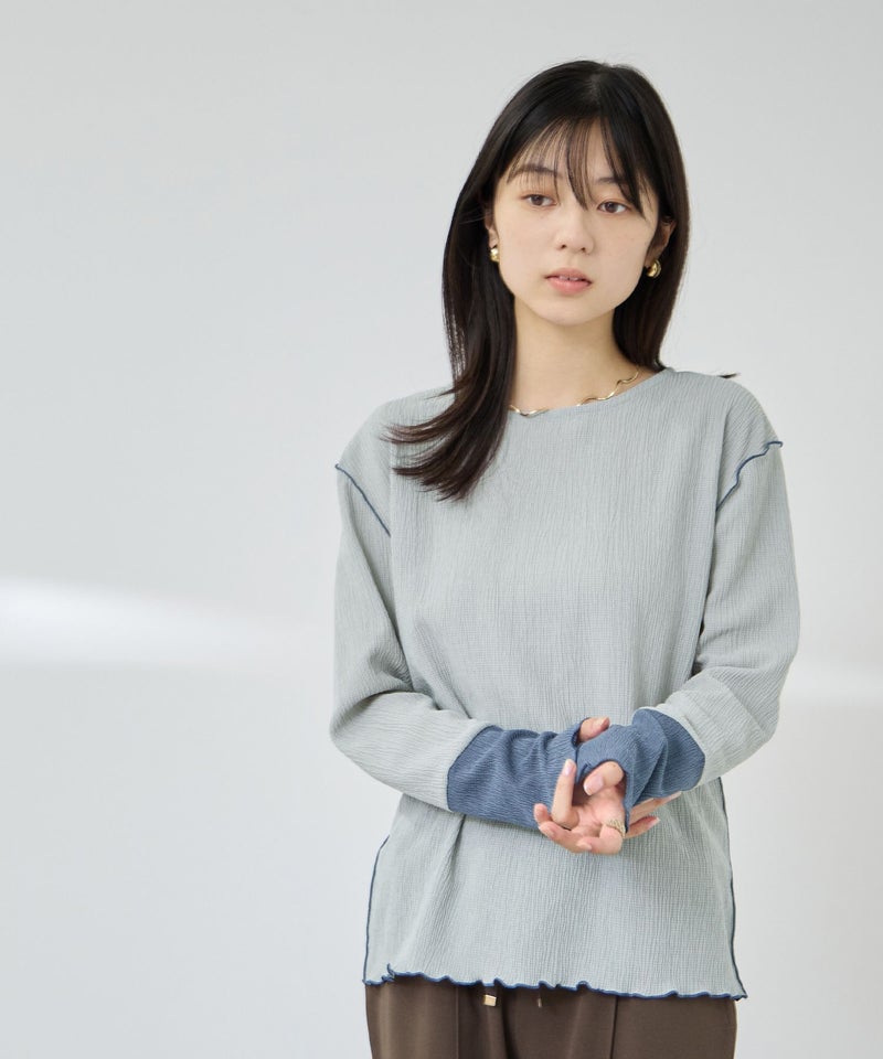 Free Nature 袖切替プルオーバー レディース メール便 対応商品商品画像-1