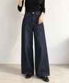 NAVY  毎日はきたくなるデニム「マイデニ」 ハイウエスト バギーデニムパンツ レディース商品サムネイル-1