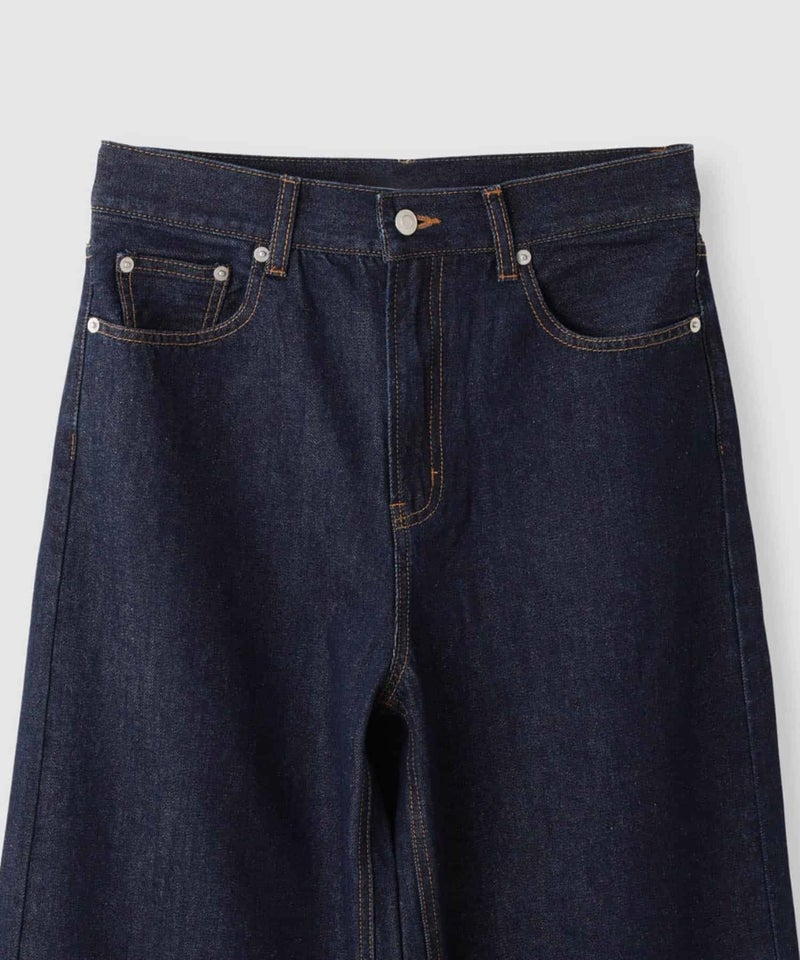 NAVY  毎日はきたくなるデニム「マイデニ」 ハイウエスト バギーデニムパンツ レディース商品画像-4