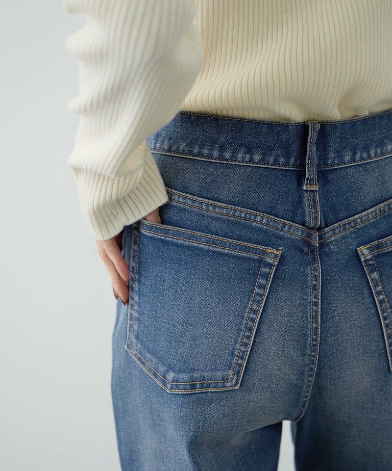 NAVY  毎日はきたくなるデニム「マイデニ」 ストレッチフレアデニムパンツ レディース商品画像-8
