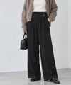 Free Nature サイドベルト カットジョーゼットワイドパンツ レディース